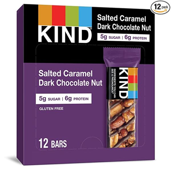 KIND Bar Salted Caramel Dark Chocolate Nut 12ct